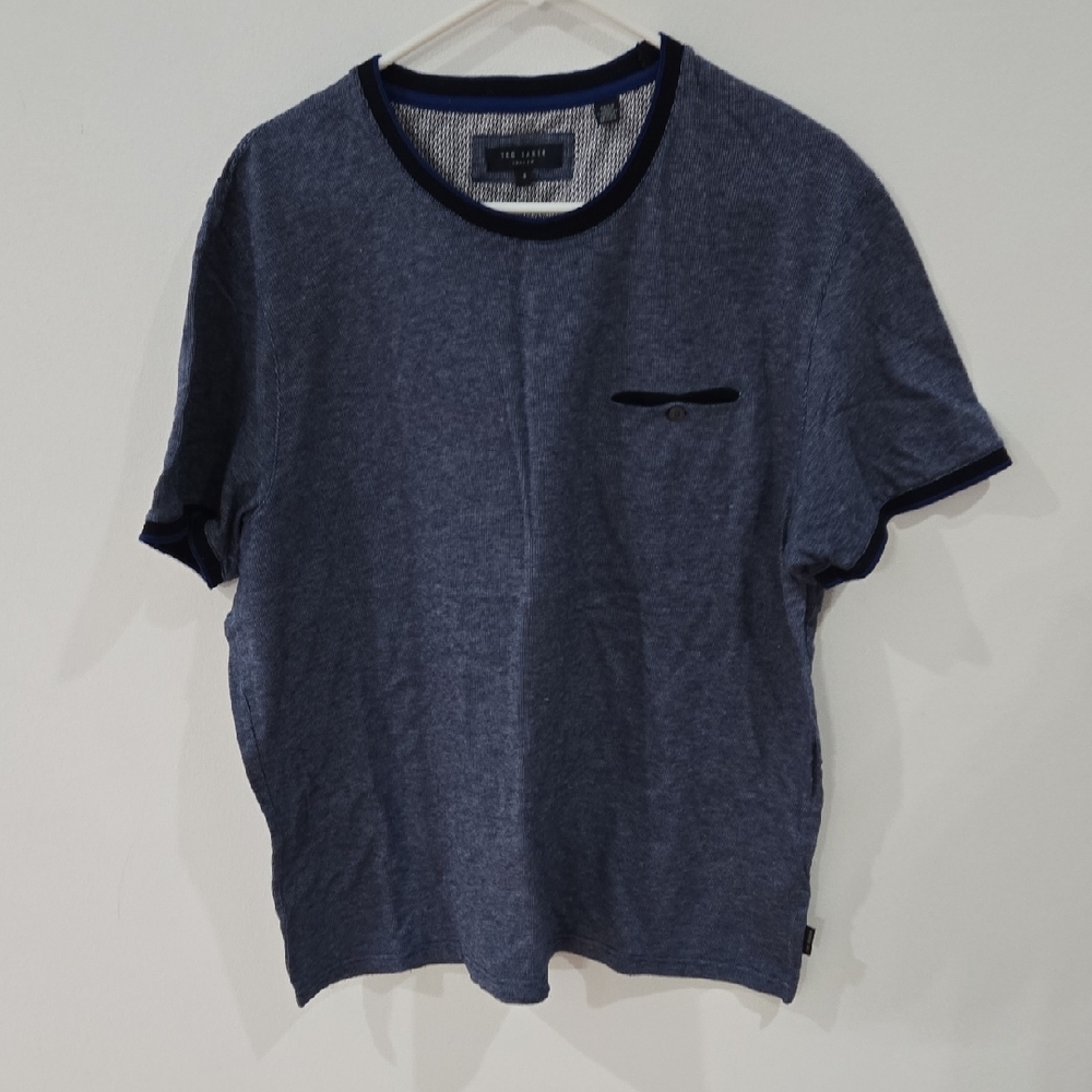 Ted Baker Sz XL Mens Navy Short Sleeve Tee